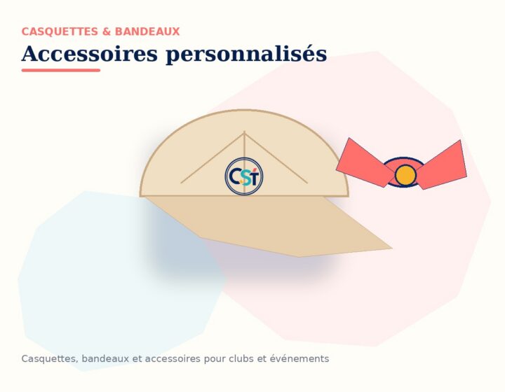 Casquette et bandeau personnalisés — visuel de démonstration