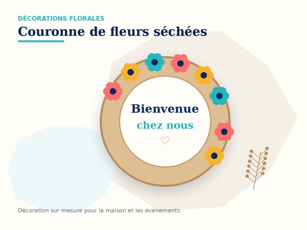 Couronne de fleurs séchées — visuel de démonstration