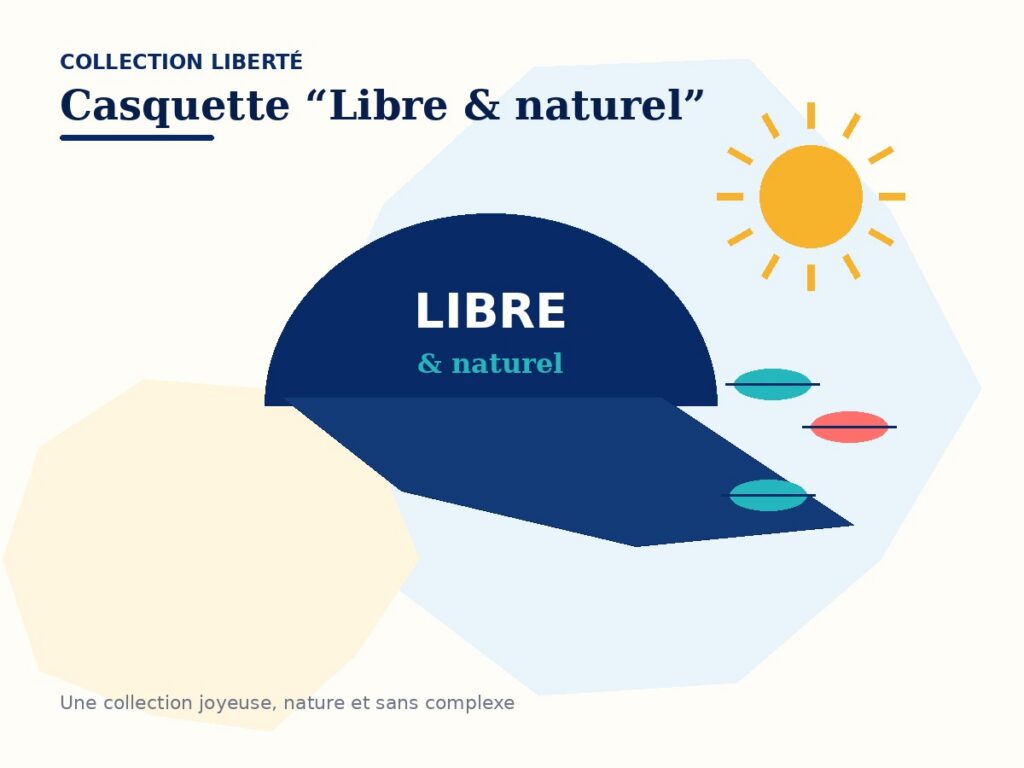 Casquette « Libre & naturel » — visuel de démonstration